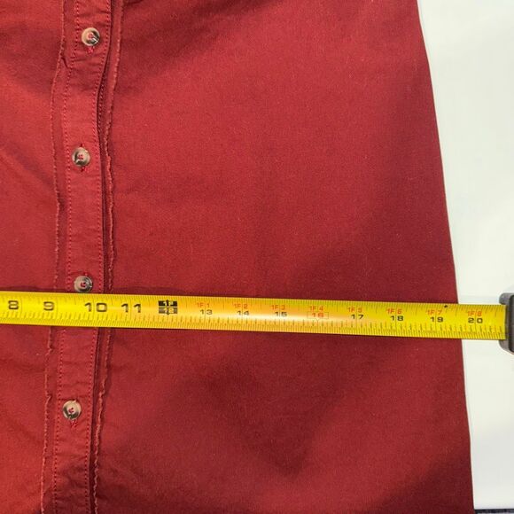 Pilcro Collared Shirt Dress in Crimson | 10 | Anthropologie | New NWT - Picture 15 of 16